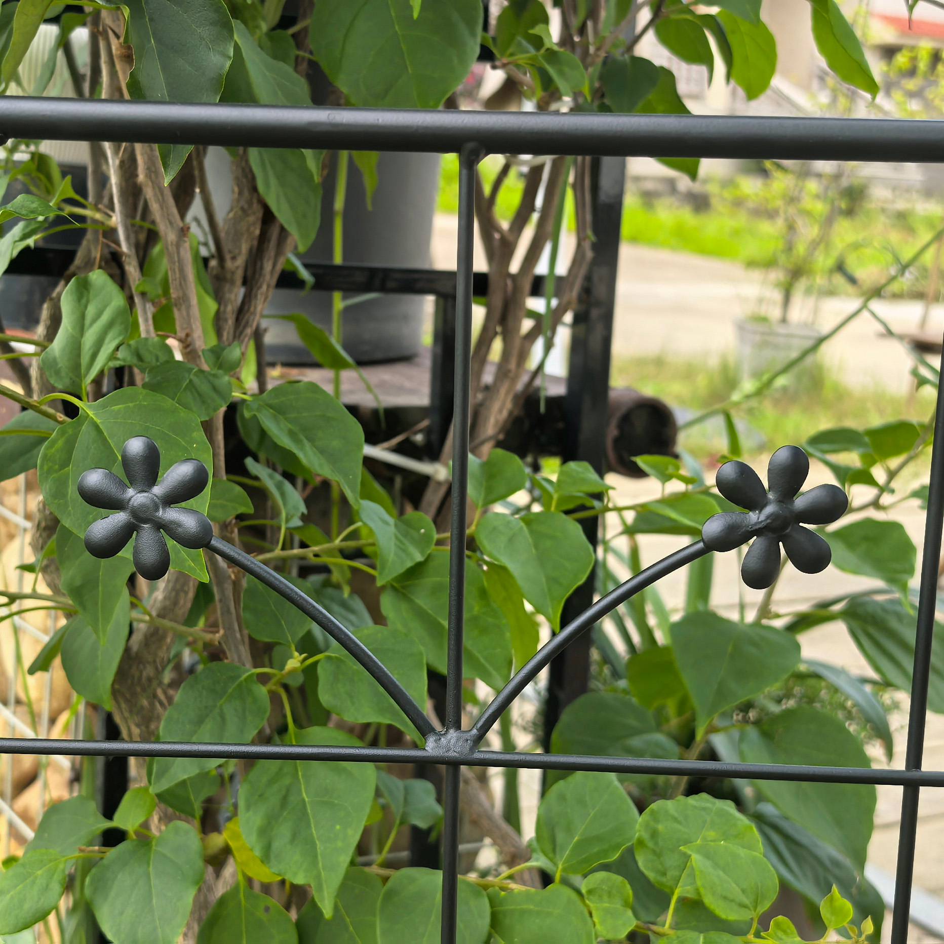 Grille jardin métal noir 50 x 2 x 180 cm - PANGIVO - Image 10