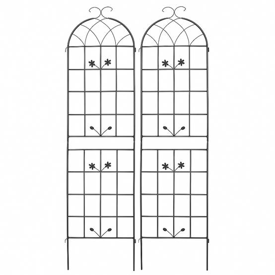 Grille jardin métal noir 50 x 2 x 180 cm - PANGIVO - Image 4