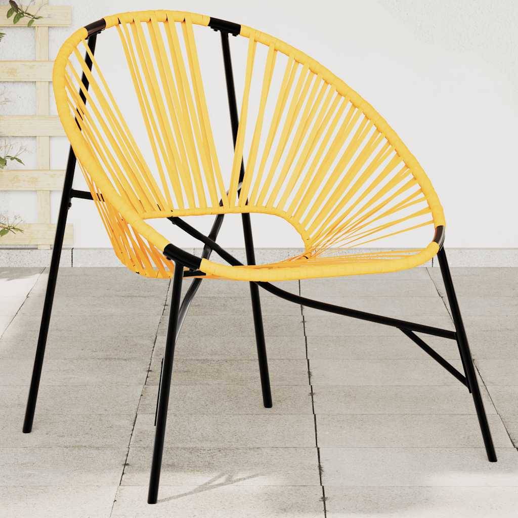 PANGIVO - Chaise œuf de jardin noir et jaune résine tressée 77 x 68,5 x 82 cm - PANGIVO - Image 1