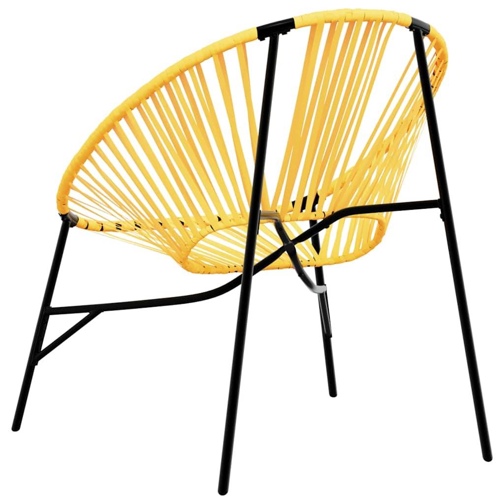 PANGIVO - Chaise œuf de jardin noir et jaune résine tressée 77 x 68,5 x 82 cm - PANGIVO - Image 6