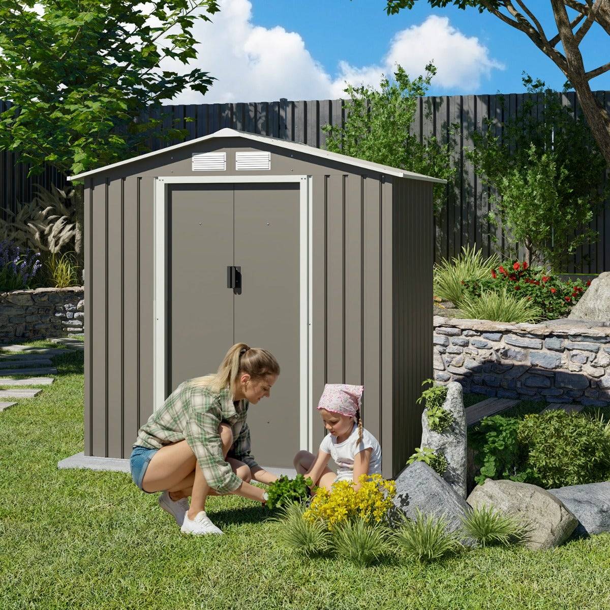 Trigano Jardin - Abri de jardin métal 2,12 m² + kit d'ancrage - Image 4