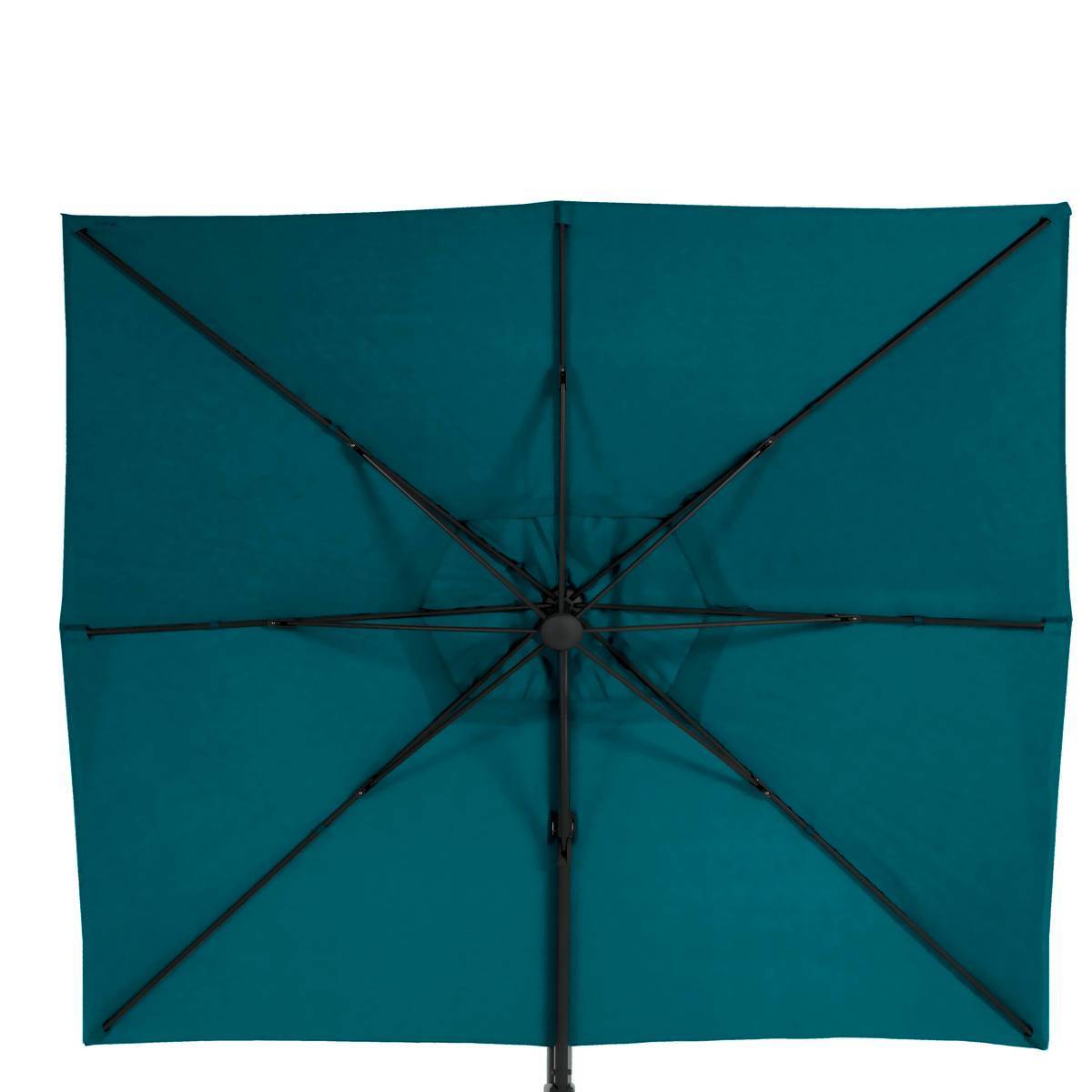 Hesperide - Parasol déporté rectangulaire inclinable "Elea" bleu canard 4x3m en aluminium Hespéride - Imagen 5