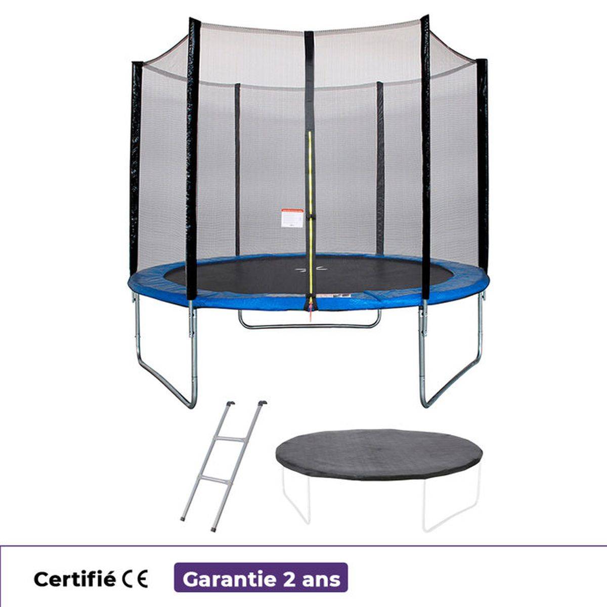 Kangui - Trampoline d’extérieur rond 300 cm avec filet de sécurité, échelle et housse - KANGUI - Image 2