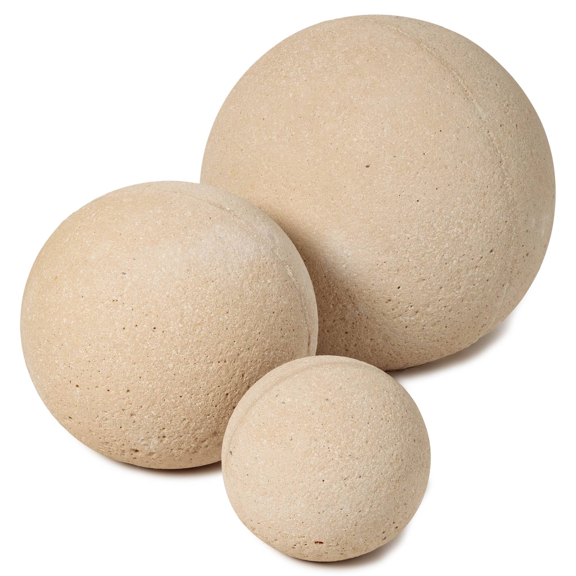 RO'MA Nature - Boule décorative en pierre bouchardée D.40 cm  - RO'MA NATURE - Image 2