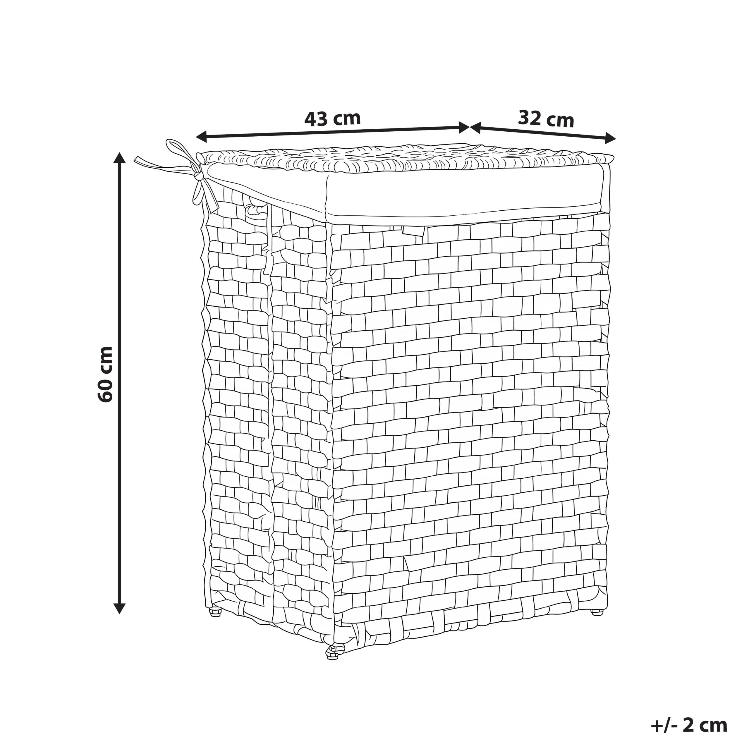 Beliani - Paniers à linge Tissu Noir MUCUBAJI - 43x32x60- Beliani - Image 3