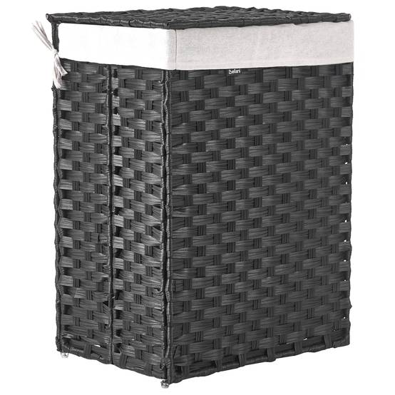 Beliani - Paniers à linge Tissu Noir MUCUBAJI - 43x32x60- Beliani - Image 2