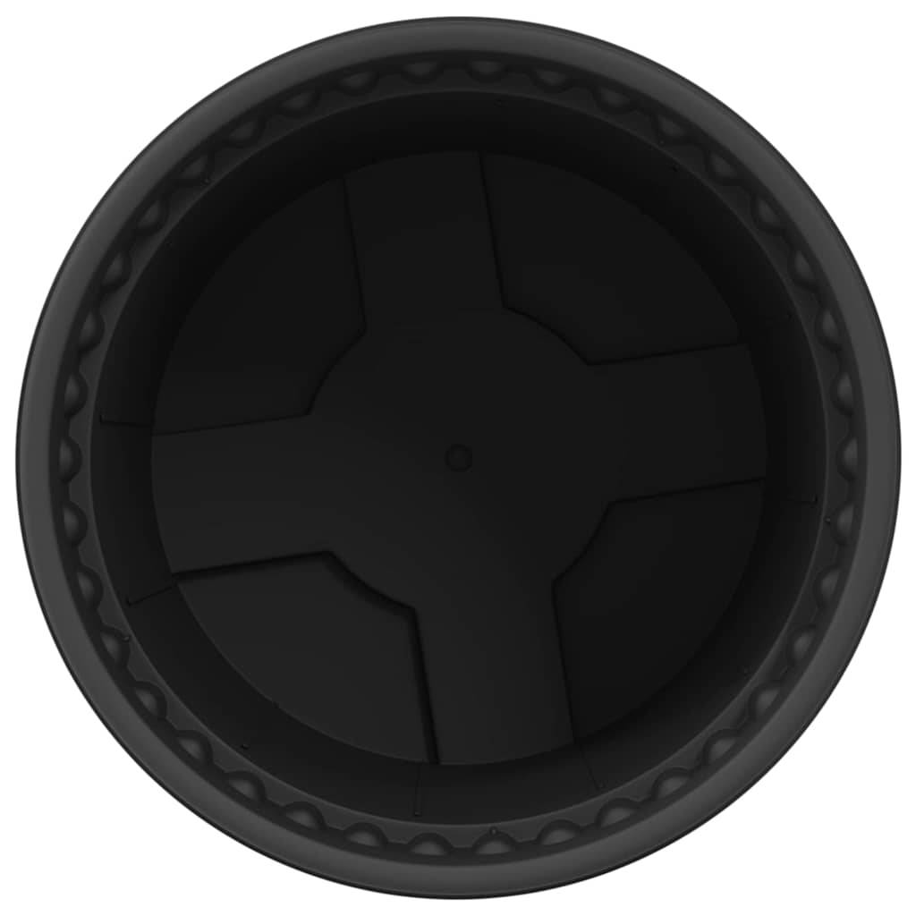 Pot à fleurs rond 24 pcs | Bac à fleurs Noir Ø 15 x 12 cm Plastique - Image 6