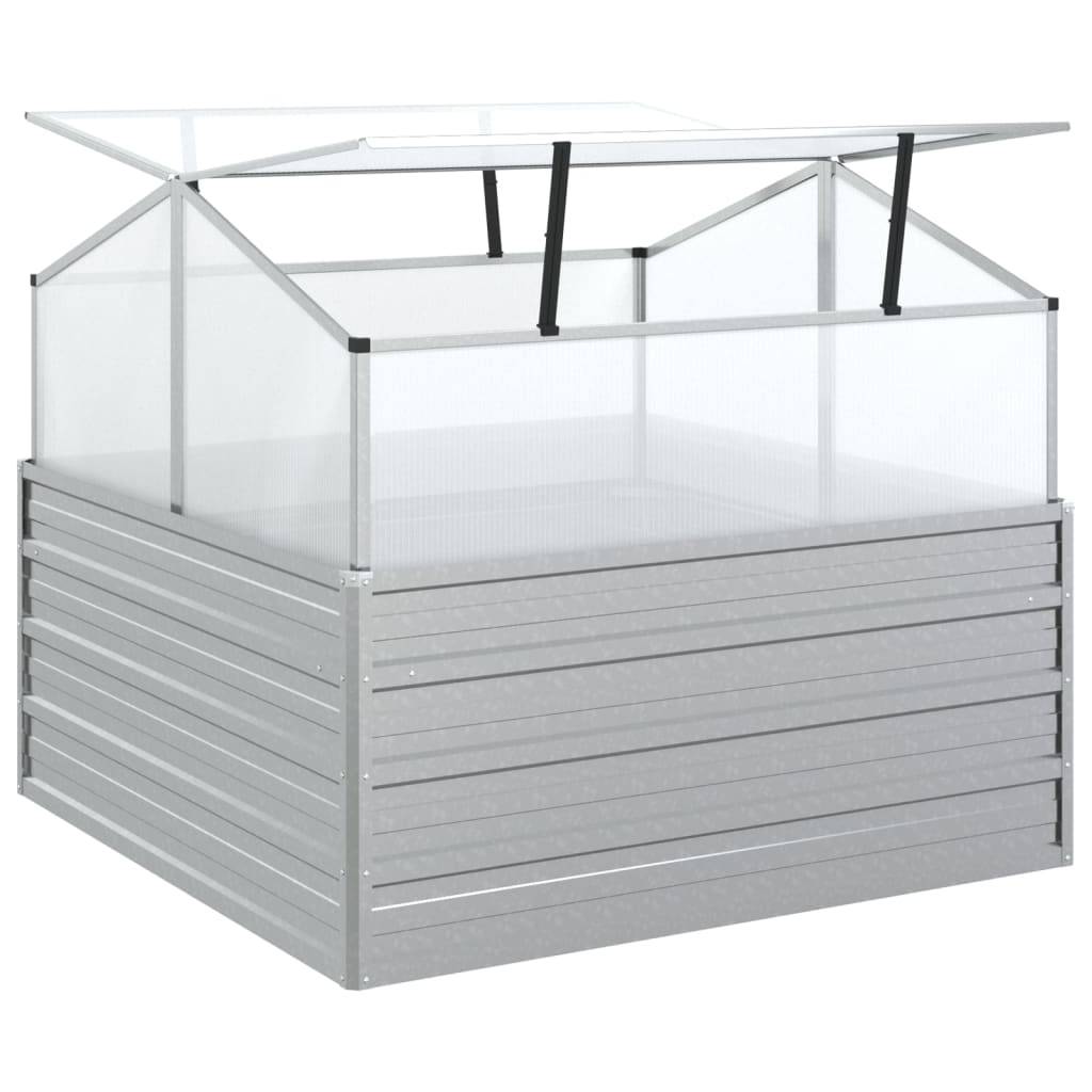 ComfortXL - Carré potager surélevé avec serre acier galvanisé pour jardin balcon argenté – ComfortXL Outdoor Living - Image 6