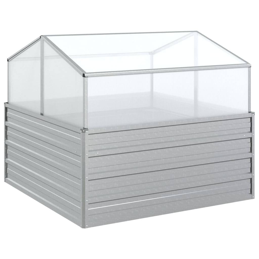 ComfortXL - Carré potager surélevé avec serre acier galvanisé pour jardin balcon argenté – ComfortXL Outdoor Living - Image 2