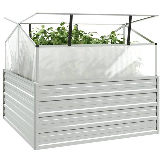 ComfortXL - Carré potager surélevé avec serre acier galvanisé pour jardin balcon argenté – ComfortXL Outdoor Living - Image 3