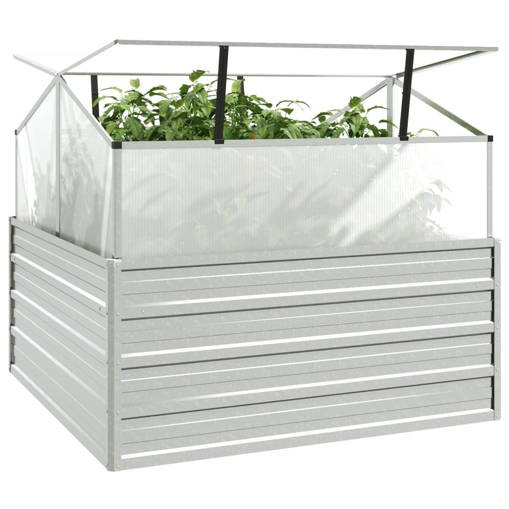 ComfortXL - Carré potager surélevé avec serre acier galvanisé pour jardin balcon argenté – ComfortXL Outdoor Living - Image 3