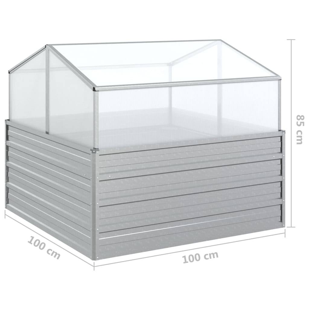ComfortXL - Carré potager surélevé avec serre acier galvanisé pour jardin balcon argenté – ComfortXL Outdoor Living - Image 8
