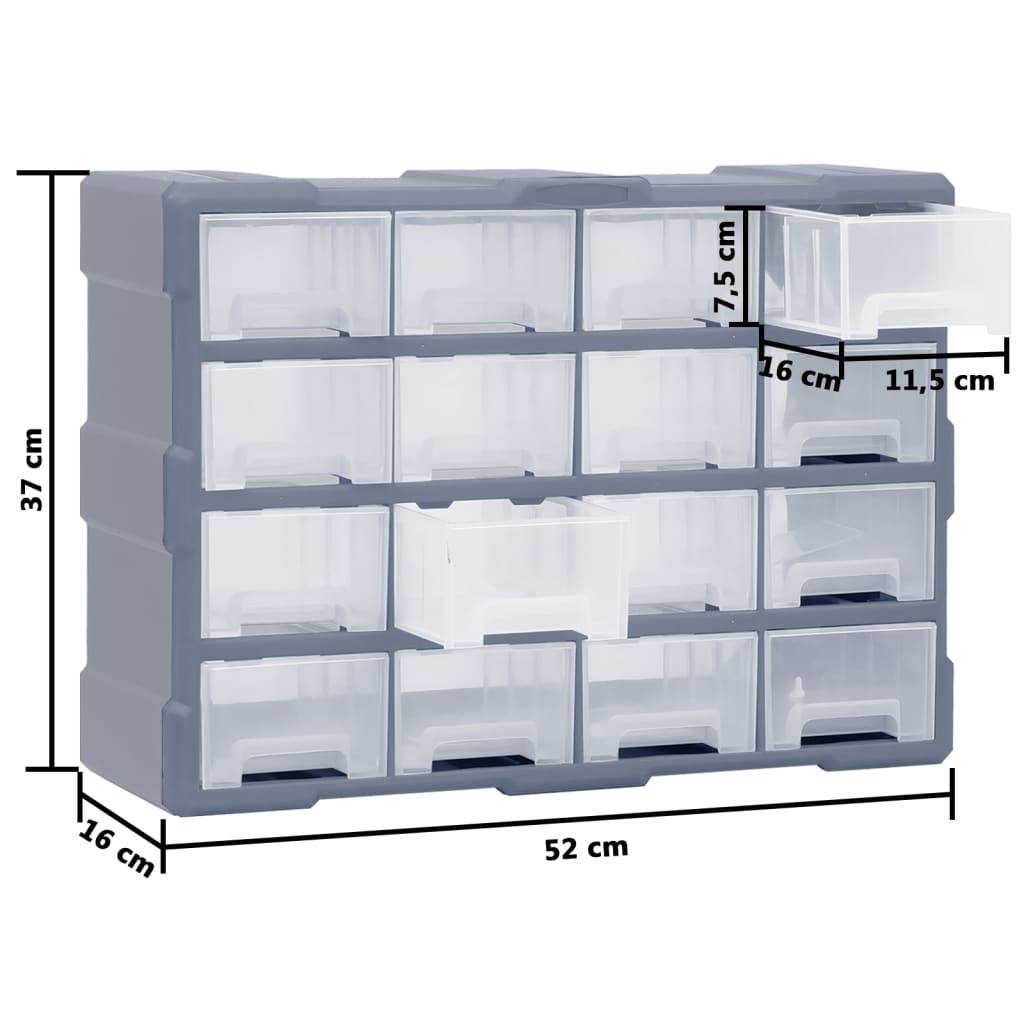 Helloshop26 - Organisateur multi-tiroirs avec 16 tiroirs centraux 52 cm - Imagen 6