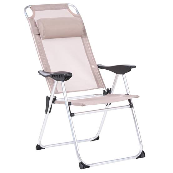 Chaise de jardin Aluminium Beige ASINE - Beliani - Image 6