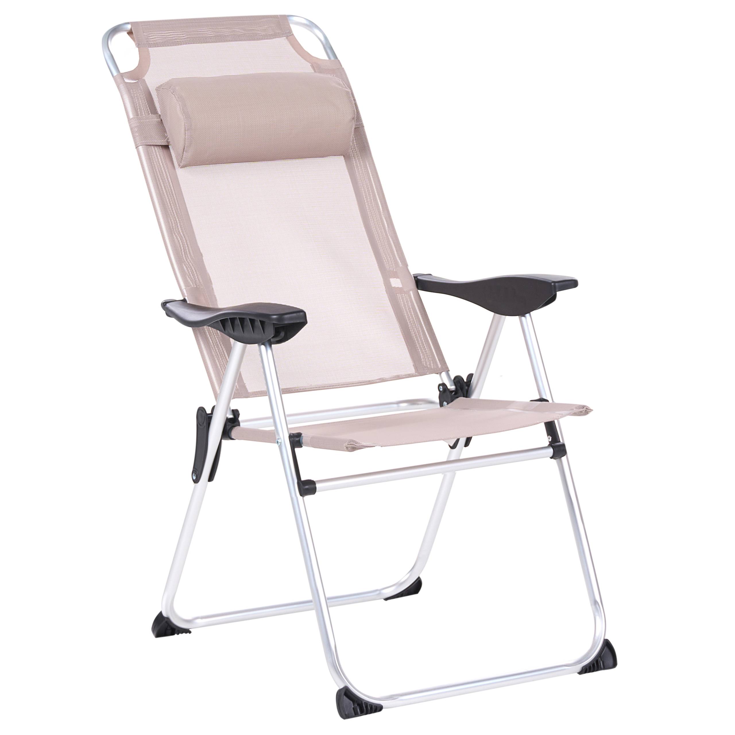 Chaise de jardin Aluminium Beige ASINE - Beliani - Image 6