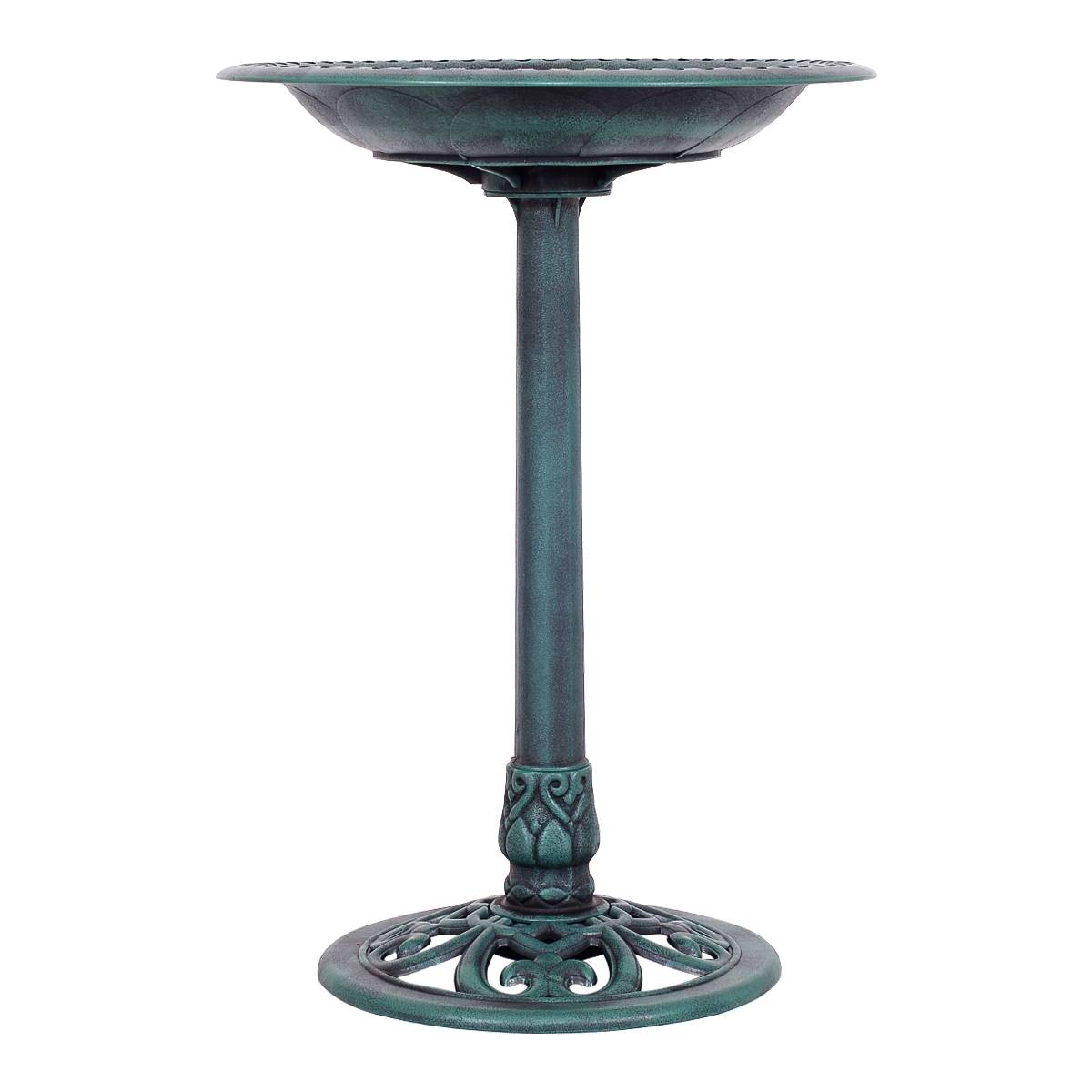 Mangeoire à Oiseaux sur Pied Bain pour Attire Oiseaux avec Une Plateau 51x72cm Vert MAISON CHIC - Image 1