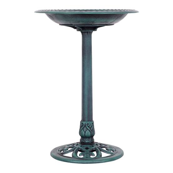 Mangeoire à Oiseaux sur Pied Bain pour Attire Oiseaux avec Une Plateau 51x72cm Vert MAISON CHIC - Image 3