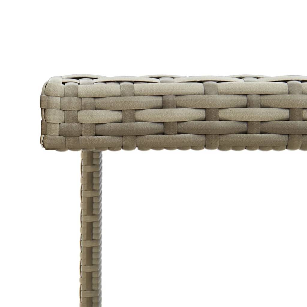 PANGIVO - Table de jardin résine tressée verre gris 109 x 107 x 74 cm - PANGIVO - Image 4