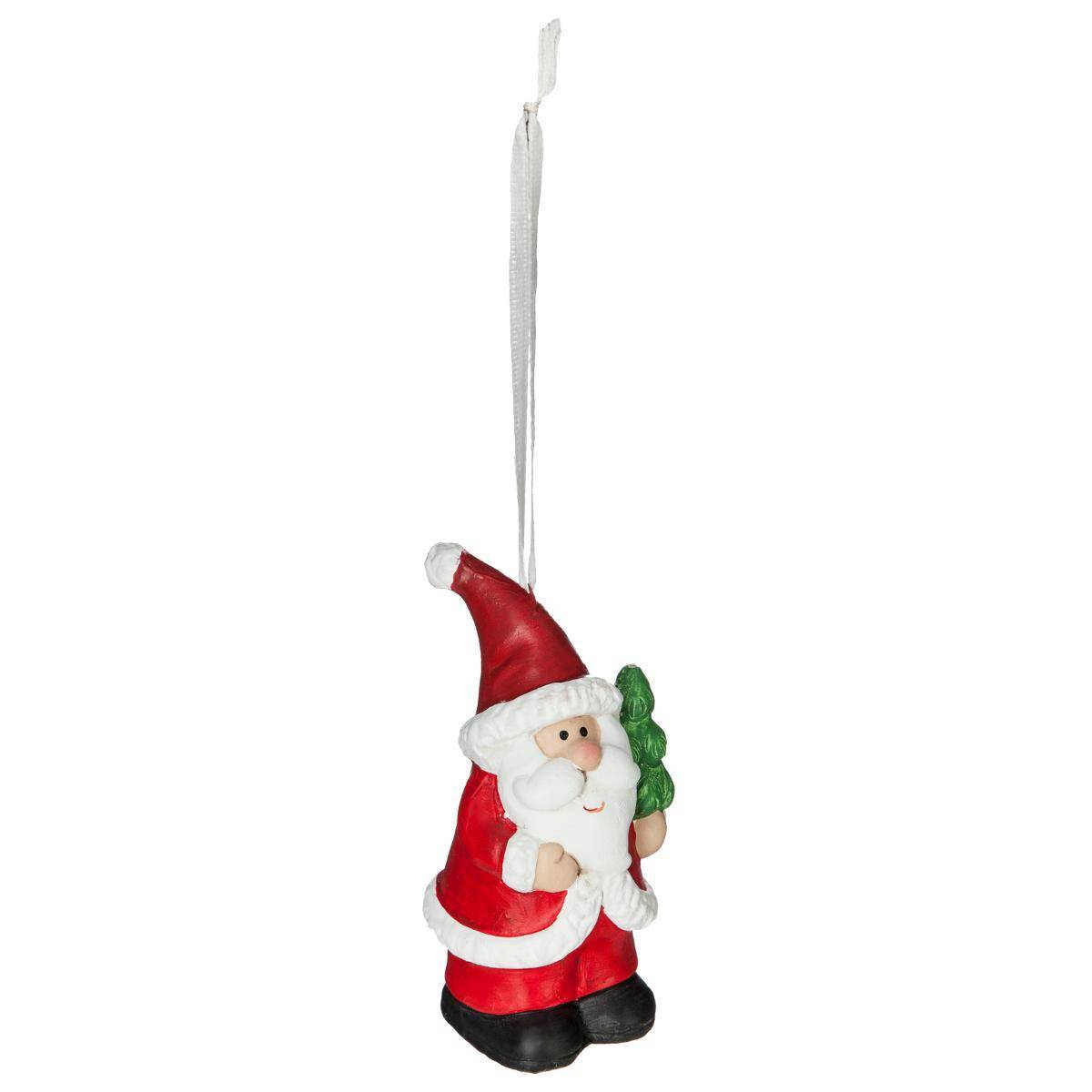 Fééric Lights & Christmas - Sujet bonhomme de neige père Noël H.8cm céramique - Feeric Lights & Christmas - Imagen 1