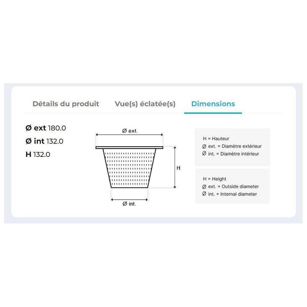 Lot de 2 Paniers de skimmer AQUAREVA avec anse - Imagen 4