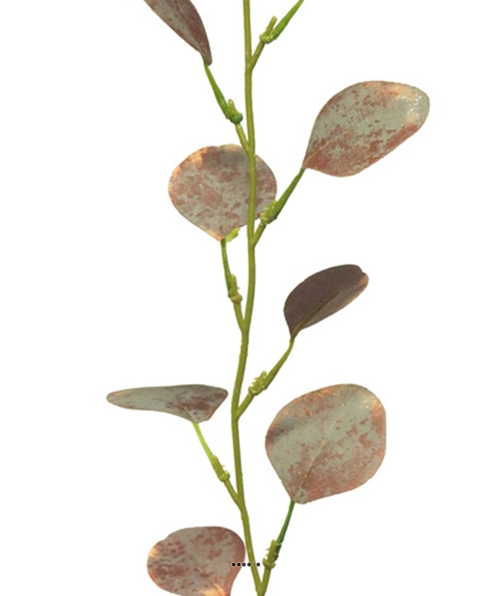 Artificielles - Guirlande de feuilles d'eucalyptus artificiel pourpre 182 cm - Imagen 2