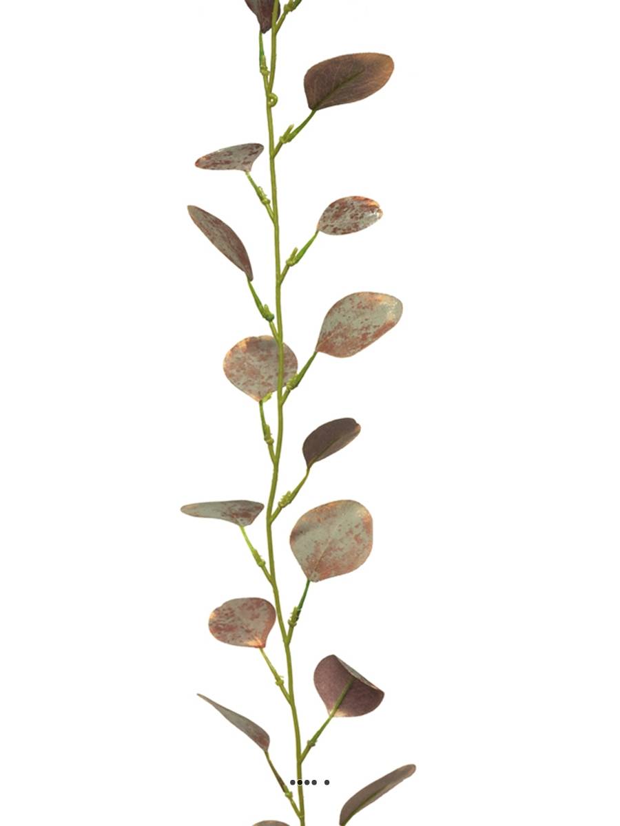 Artificielles - Guirlande de feuilles d'eucalyptus artificiel pourpre 182 cm - Imagen 3