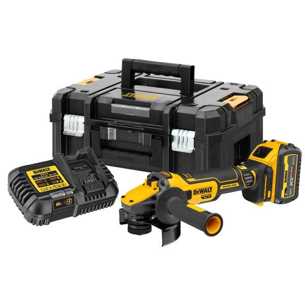 Dewalt - Meuleuse 18V 125 mm XR Brushless - DEWALT - avec 1 batterie 18V 6Ah - chargeur - coffret - DCG409T1-QW - Imagen 1
