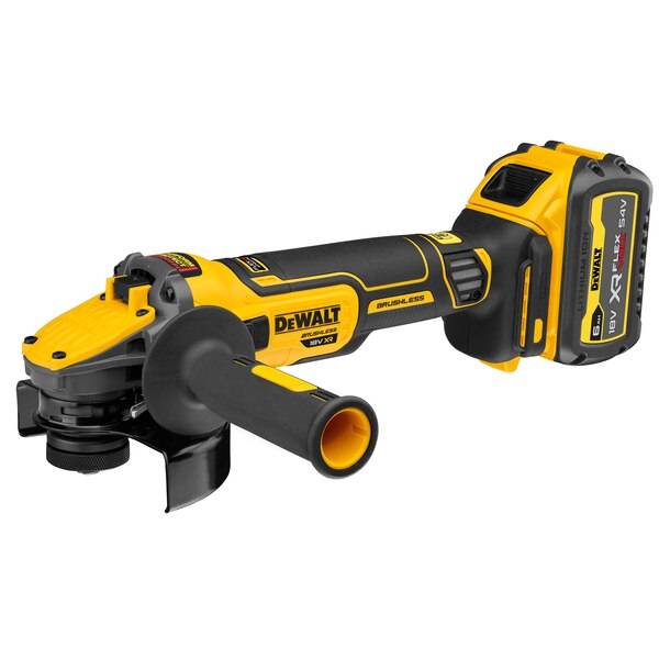 Dewalt - Meuleuse 18V 125 mm XR Brushless - DEWALT - avec 1 batterie 18V 6Ah - chargeur - coffret - DCG409T1-QW - Imagen 2