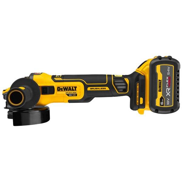 Dewalt - Meuleuse 18V 125 mm XR Brushless - DEWALT - avec 1 batterie 18V 6Ah - chargeur - coffret - DCG409T1-QW - Imagen 4