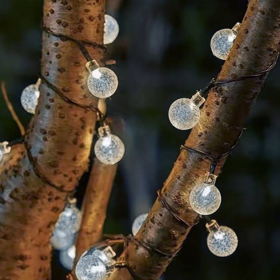 Linxor - Guirlande solaire extérieure lumineuse jardin, terrasse - Grosses ampoules LED Ø 2.2 cm, 8 modes - 17 m - Blanc froid - Linxor - Image 7