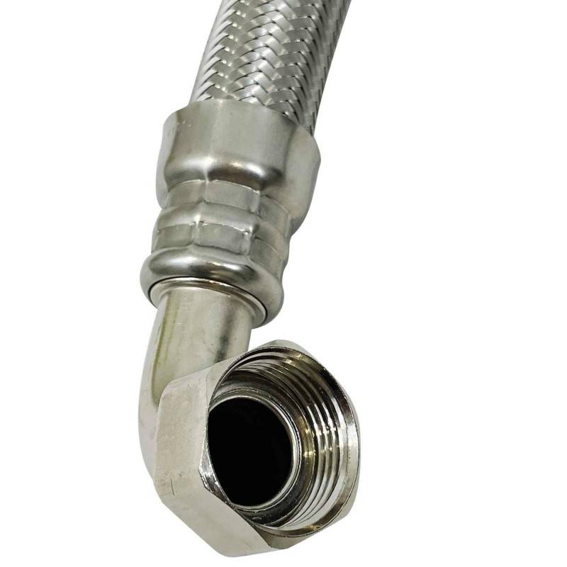 Flexible coudé Ø24mm raccordement Mâle droit 1'' - Femelle coudé 1'' Longueur 100cm - Image 5