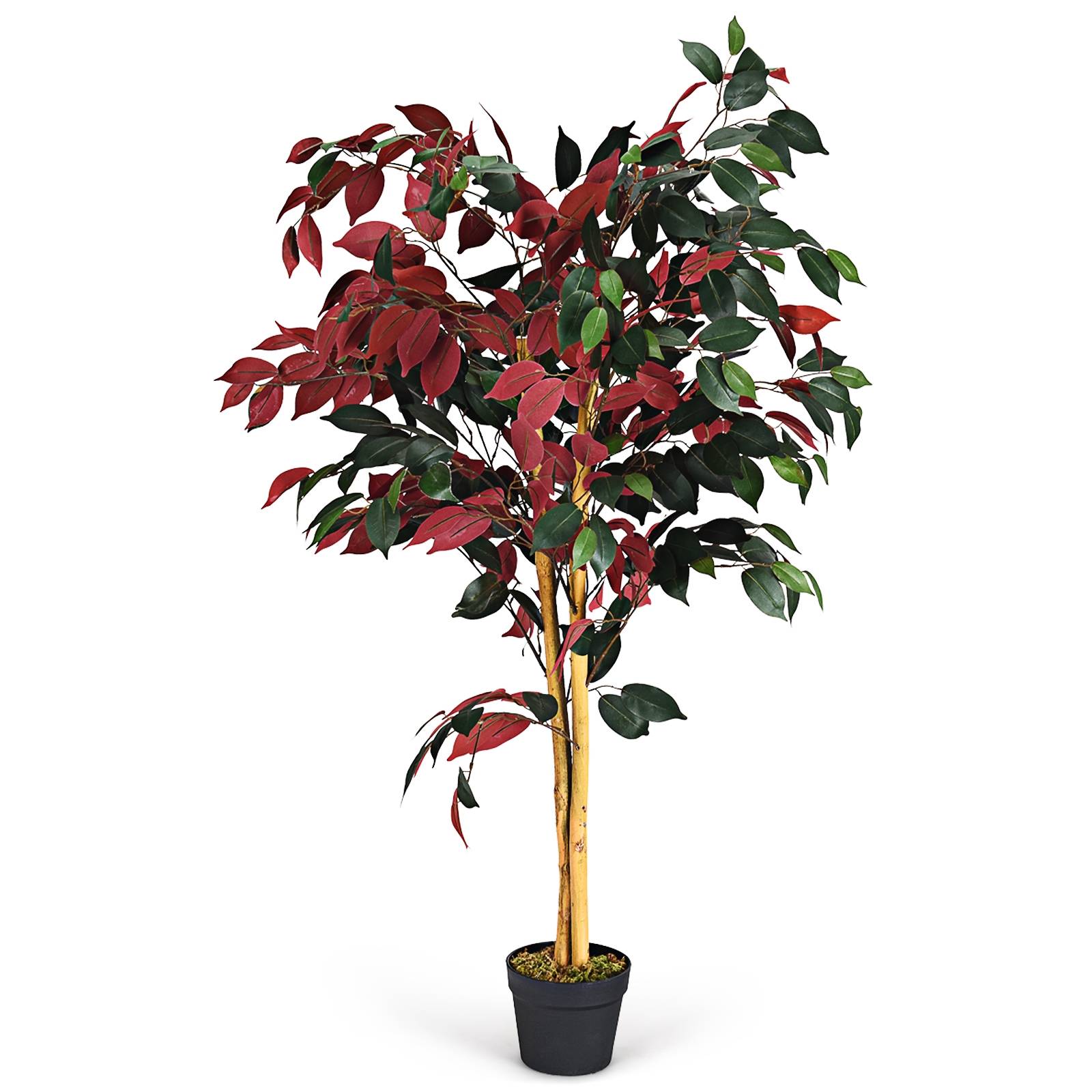 Plante Artificielle Arbre Ficus Artificielle H 120CM Déco. Intérieur et Extérieur avec Pot - Image 1