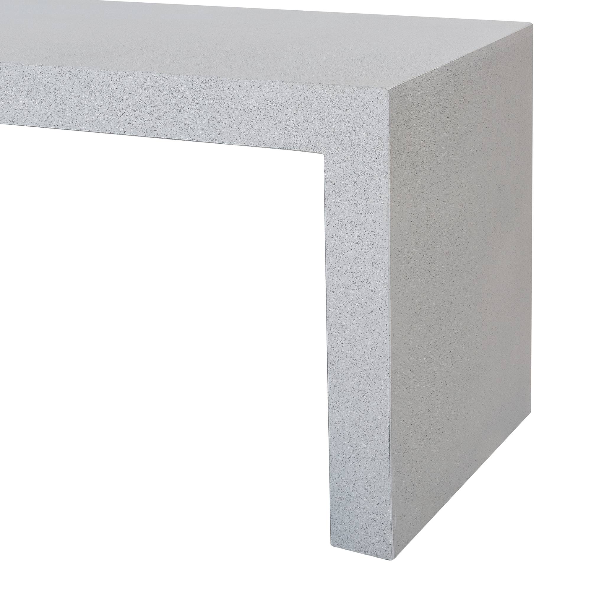 Beliani - Banc, 2 Personnes Fibre-ciment Blanc TARANTO - 150x40x40- Beliani - Imagen 3