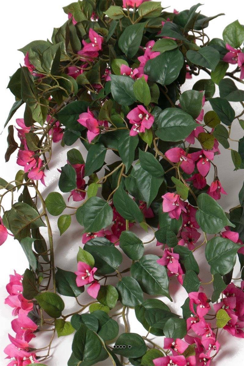 Artificielles - Bougainvillier artificiel en fleurs retombant, en pot, L 50 cm - Imagen 3