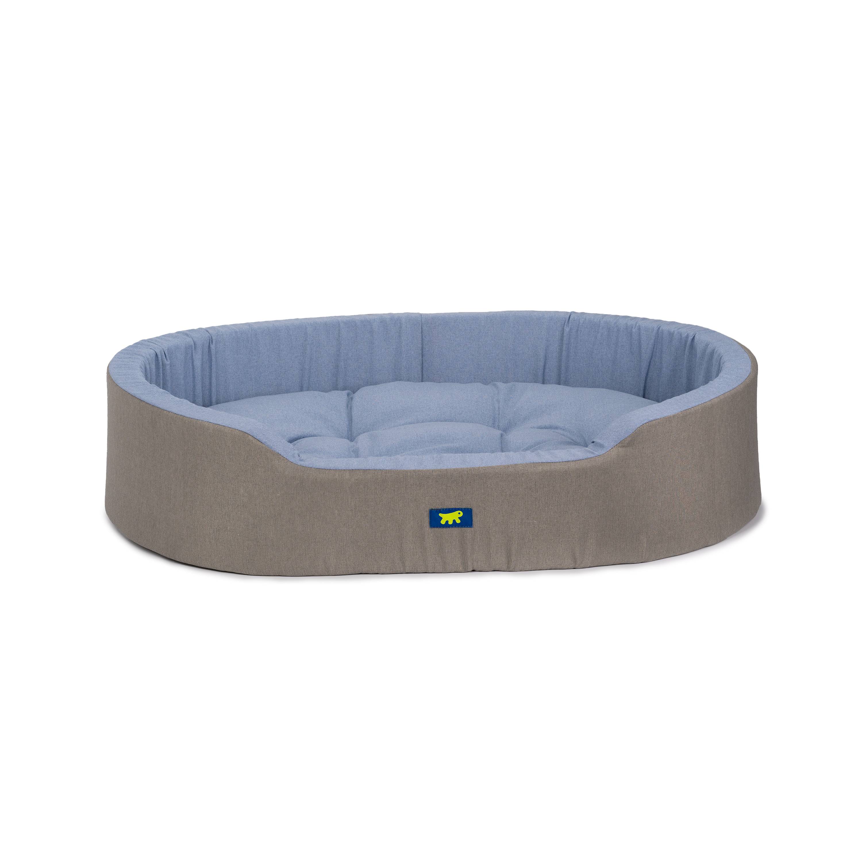Ferplast - Ferplast Panier Chien Dandy, Coussin Amovible et Lavable, Housse en Coton avec Rembourrage Doux, Grand Lit pour Chien, 110 x 70 x H 23 cm, Bleu Clair - Imagen 1