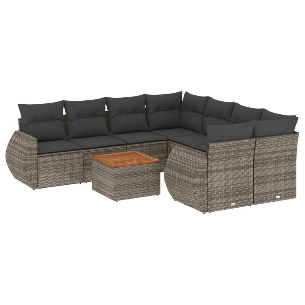 Canapé de jardin d'angle 8 places résine tressée Gris avec coffre de rangement Gris Foncé – ComfortXL Outdoor Living - Image 2