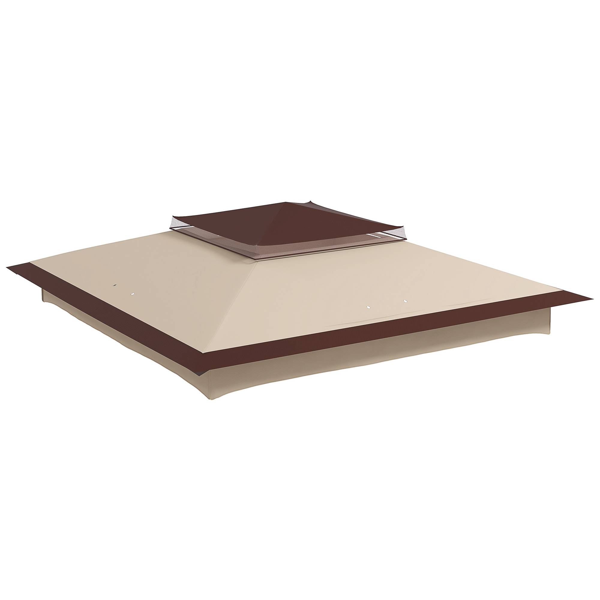 Outsunny - Toile de rechange pour tonnelle barnum dim. 3,25L x 3,25l m polyester imperméabilisé beige chocolat - Outsunny - Imagen 1
