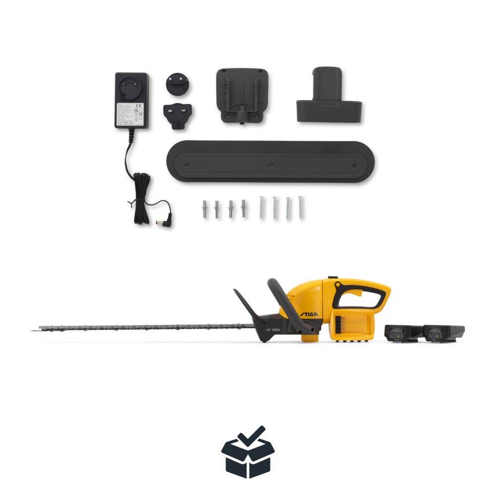 Stiga - Taille-haie sans fil STIGA HT 300e (outil seul) – Lame découpée au laser de 54 cm, espacement des dents de 30 mm, poignée pivotante à 180°, recharge - Image 7