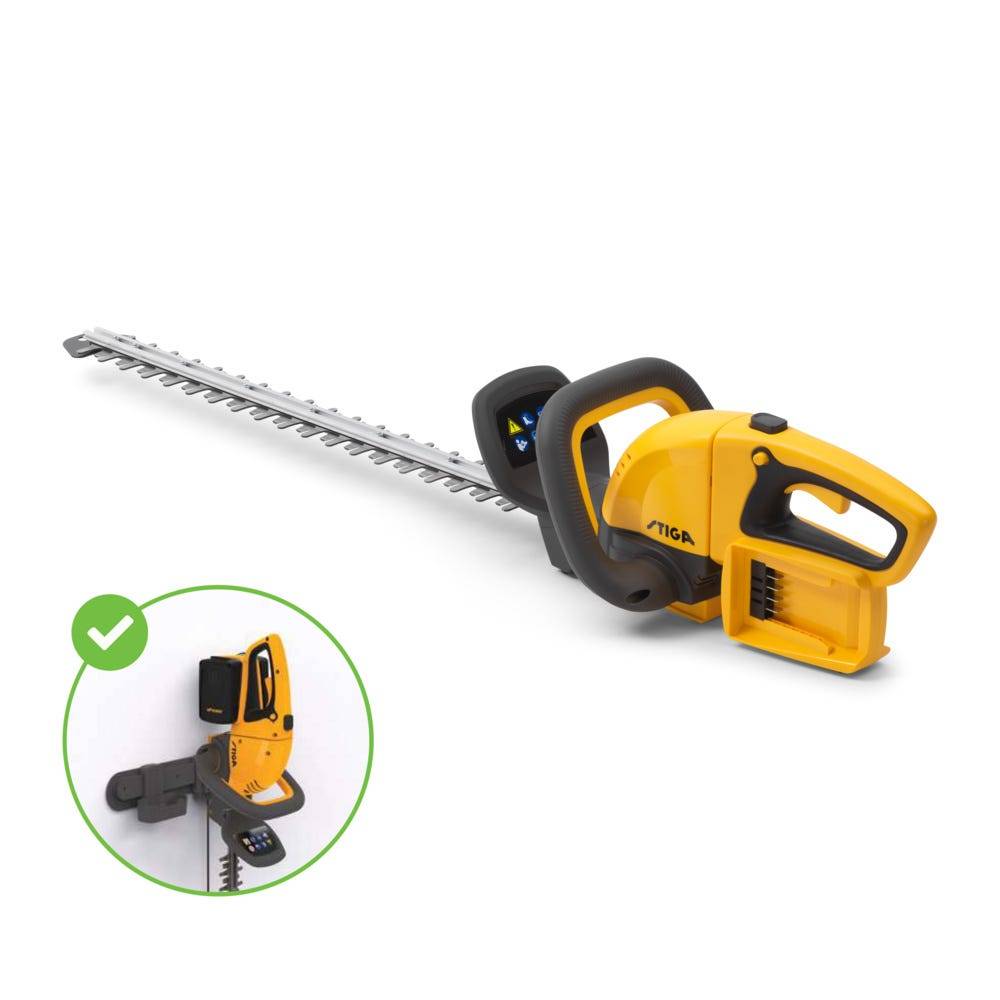 Stiga - Taille-haie sans fil STIGA HT 300e (outil seul) – Lame découpée au laser de 54 cm, espacement des dents de 30 mm, poignée pivotante à 180°, recharge - Image 1