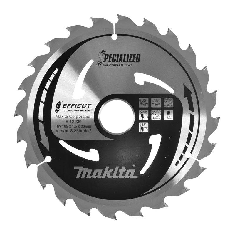 Makita - Lames "EFFICUT" Composite decking MAKITA - taille Ø 165 mm x 15 Dents - MAKITA ACCESSOIRES - Imagen 2