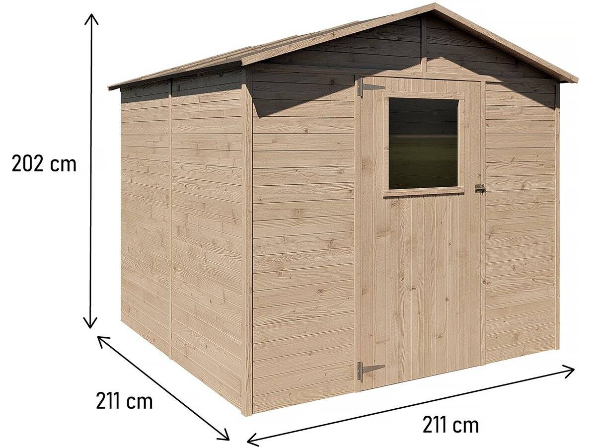 Abri De Jardin Bois 4,5 M² "aude" - 15 Mm -habitat Et Jardin - Imagen 3