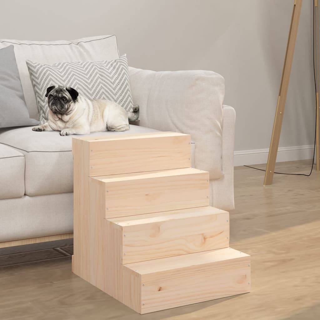 Vidaxl - Escalier pour animaux de compagnie 40x49x47 cm Bois de pin vidaXL 822466 - Imagen 1