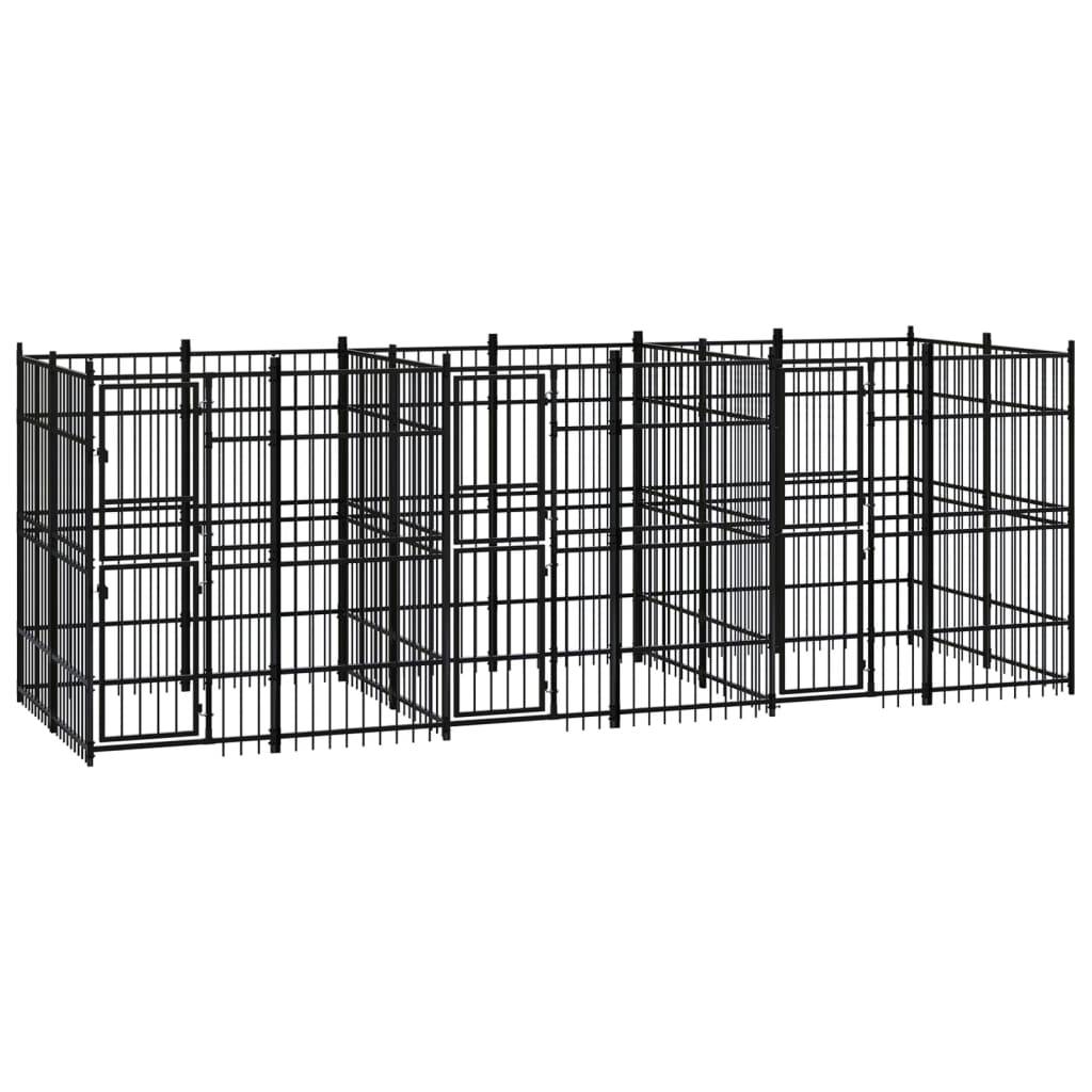 Vidaxl - Chenil d'extérieur pour chiens Acier 11,06 m² vidaXL 3098011 - Imagen 1