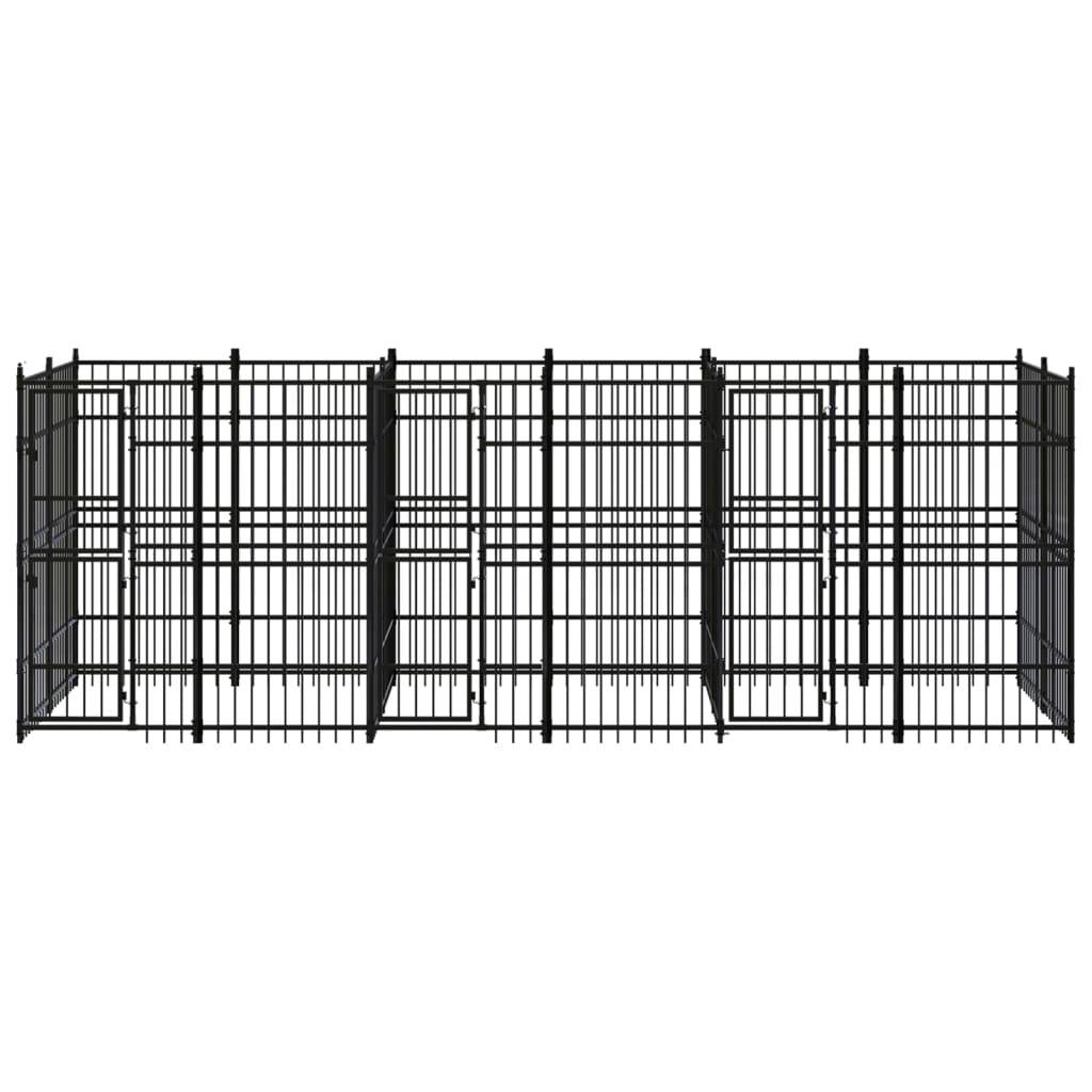 Vidaxl - Chenil d'extérieur pour chiens Acier 11,06 m² vidaXL 3098011 - Imagen 2