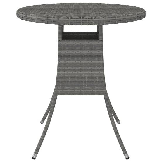 Table de jardin résine tressée grise 70 x 73 cm - PANGIVO - Image 2