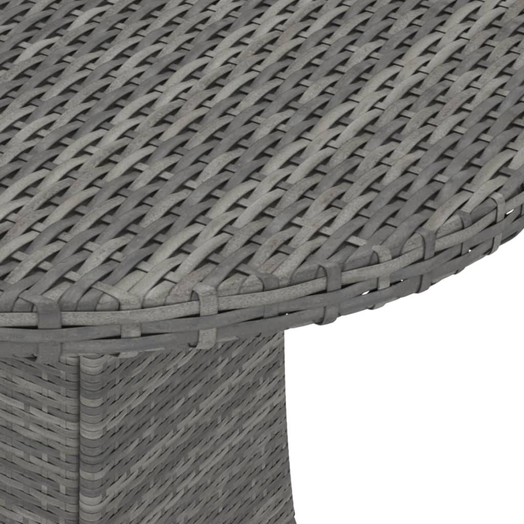 Table de jardin résine tressée grise 70 x 73 cm - PANGIVO - Image 4