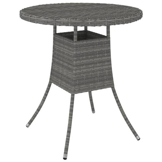 Table de jardin résine tressée grise 70 x 73 cm - PANGIVO - Image 1