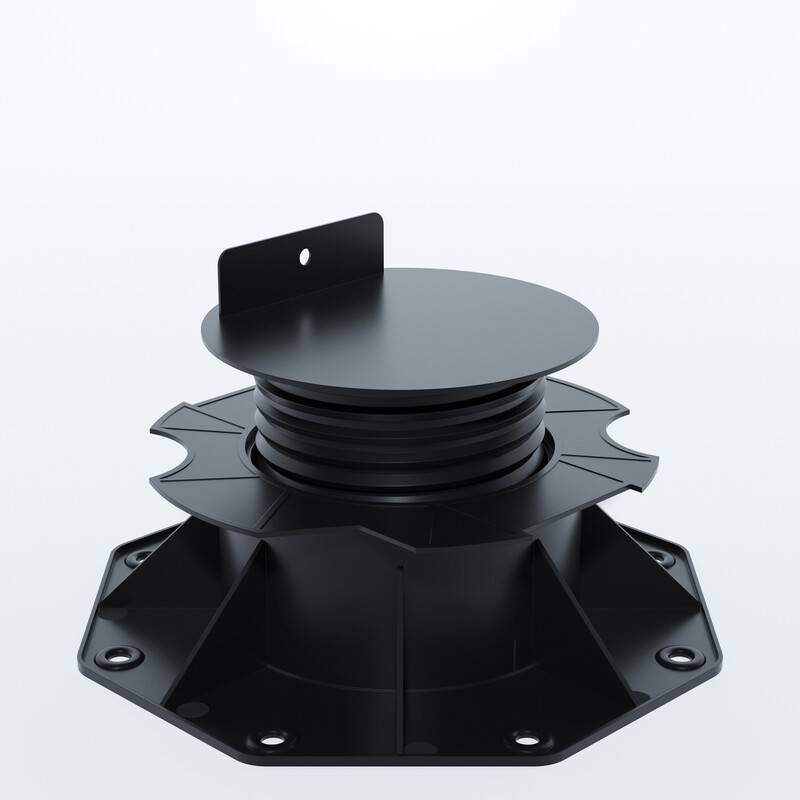PLOT RÉGLABLE DE 60 À 138 MM POUR TERRASSE BOIS ET COMPOSITE - Coloris - Noir - Image 2