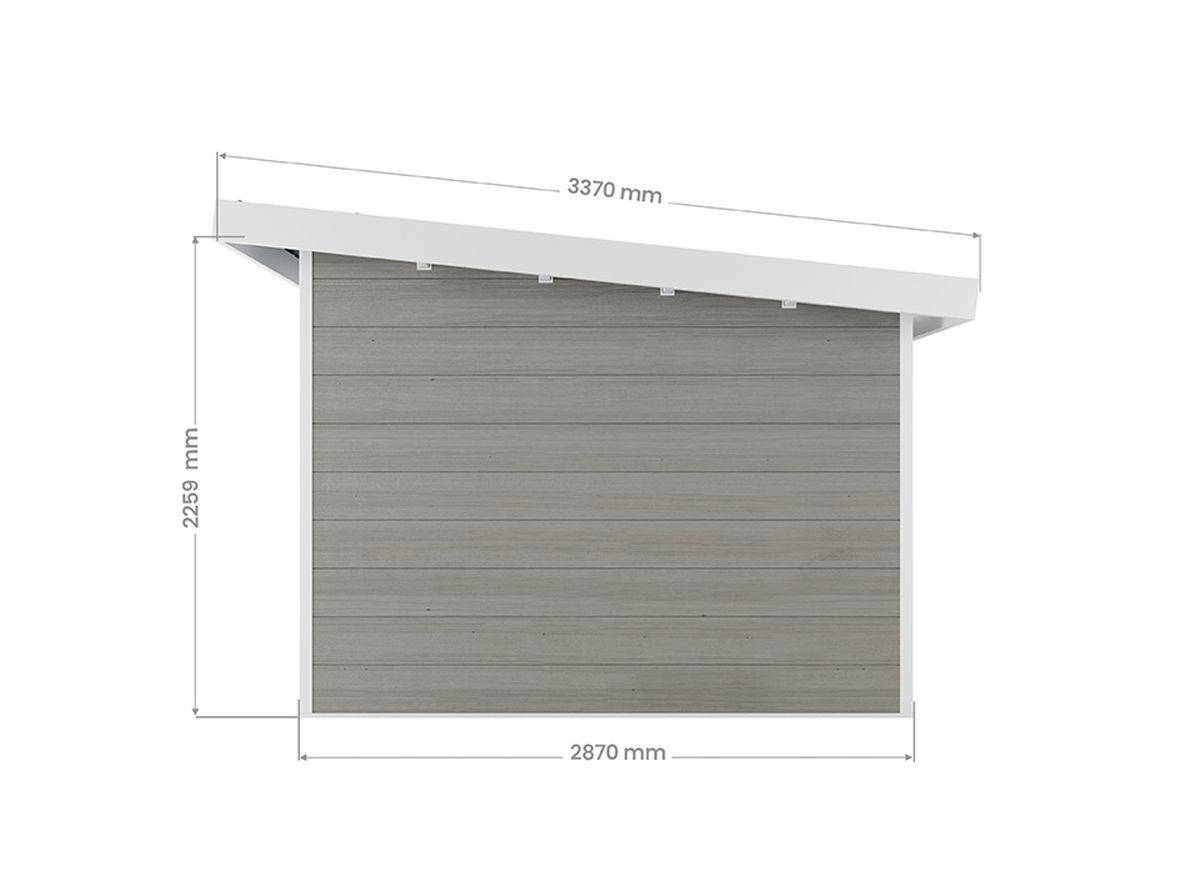 Direct Abris - Abri de Jardin Composite ALMA - 9m2 Gris clair - Cabane de Jardin - Image 7