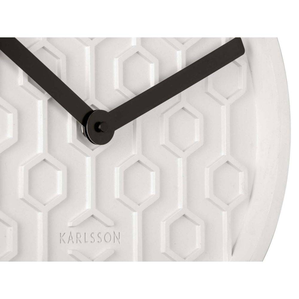 Karlsson - Horloge ronde en béton Honey  31 cm Blanc - Imagen 4